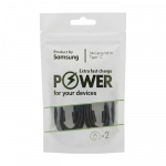 Įkrovimo laidas SAMSUNG, 3A, Type-C, laido ilgis 1,8 m, komplekte 2 vnt., juodos sp.