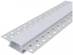 Profilis LED juostoms AVIDE AT-5087, įleidžiamas, glaistomas, dangtelis 28 mm, 52,5 x 13,3 mm, ilgis