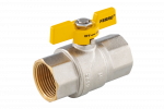 Rutulinis ventilis dujoms FERRO G61, 1", trumpa rankena, vidus/vidus, KGMN3