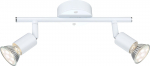 Kryptinis &scaron;viestuvas GLOBO Olana, GU10, 2 x 3W, 230V, 3000K, 2 x 250 lm, kompl. su LED lemputėmis, m