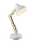 Stalinis &scaron;viestuvas GLOBO Tongariro, E27, 1 x 40W, 230V, su jungikliu, &scaron;viesus medis, baltos sp. met
