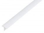 Plastikinis profilis T formos, baltos sp., matmenys 2 x 18 x 25 x 1000 mm, 485269