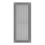 Ventiliacinės grotelės EUROPLAST VR1330P, 130 x 300, plastikinės, pilkos spalvos