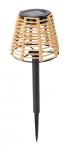 Lauko &scaron;viestuvas įsmeigiamas SUNLUX, su saulės elementais, IP44, 125x125x390 mm, veikimo laikas: 6-8
