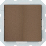 Jungiklis VILMA Qr1000 P510-020-02, 2 klavi&scaron;ų, įleidžiamas, mocha sp.