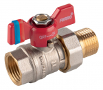 Rutulinis ventilis FERRO Comfort, trumpa rankena, vidus-i&scaron;orės, su i&scaron;ardoma jungtimi, 1 "