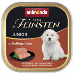 Konservuotas &scaron;unų ėdalas VOM FEINSTEN Junior, jauniems &scaron;unims su pauk&scaron;tienos kepenėlėmis, 150g