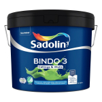Vandeniniai vidaus dažai SADOLIN Bindo 3, 9 l, BW bazė, balti, visi&scaron;kai matiniai