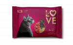 Konservuotas kačių ėdalas MY LOVE, jautienos su padažu, 4x85g