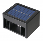 Lauko &scaron;viestuvas sieninis SUNLUX, su saulės elementais, IP44, 95x80x61 mm, veikimo laikas: 8-10 val.