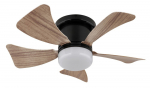 Pakabinamas LED &scaron;viestuvas su ventiliatoriumi GLOBO Hines, 10W, 230V, 3000-6500K, 750lm, medžio imit