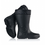 Guminiai batai EVA1, 43/44 dydis, juoda spalva, auk&scaron;tis 35 cm, pa&scaron;iltinti, vyri&scaron;ki