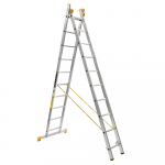 Kopėčios ITOSS FORTE, aliuminės, universalios, dvipusės, i&scaron;traukiamos, 2 dalių, 2 x 10 pakopų, 298-4