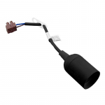 Lempos lizdas DPM, E27, 250 V, 4 A, 2x0,75 mm&sup2;, remonto darbams, laido ilgis 15 cm, su kontaktine ka