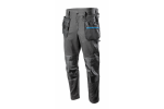 Kelnės HOGERT WORKWEAR Wurnitz, 60% poliesteris, 38% medvilnė, 2% elastanas, pilka spalva, L (52) dy