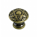 Baldų rankenėlė antik rutulio formos HETTICH, dengta žalvariu D24mm, 9158100