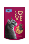Konservuotas kačių ėdalas MY LOVE, žuvis su padažu, 85g