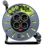 Ilgiklis ritė MASTERPLUG A540120035, 4 lizd., 45m, su įž., 3x1.5, OLG45164SL