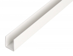 Plastikinis profilis U formos, matmenys 1 x 20 x 20 x 21 x 1000 mm, 484545
