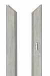 Laminuota durų stakta VOSTER, reguliuojama, su apvadais, kompl. durų varčiai, kairinė, spalva Polar