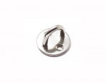 Apvali plok&scaron;telė su auselėm POSAMO VAUKA, 5 &times; 33mm, nerūdijantis plienas AISI 316