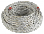 Instaliacinis tekstilinis kabelis ELECTRALINE Frrtx, 3x2.5 mm, baltos sp., 20 m