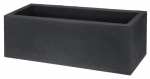 Plastikinis lauko vazonas, stačiakampio formos, juodos sp., 80 x 30 x 26 cm