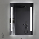 Veidrodis TORINO, 800 x 600 x 50 mm, su integruotu LED ap&scaron;vietimu &scaron;onuose, ap&scaron;vietimo jungiklis, 500