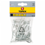 Kniedės TOPEX, 3,2 x 8,0 mm, aliumininės, 50 vnt