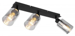 Kryptinis &scaron;viestuvas GLOBO Hadera, E27, 3 x 40W, 230V, dūmų sp. stiklas, 470x90x215 mm