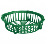Plastikinis krep&scaron;elis svogūninėms gėlėms, apvalus, skersmuo 28 cm.