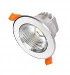 Įmontuojamas &scaron;viestuvas ORRO LED, 7 W, 220-240 V, 420 lm, 3300 K, 30.000 h, apvalus, sidabrinės spal
