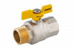Rutulinis ventilis dujoms FERRO G61, 1", trumpa rankena, vidus/i&scaron;orė, KGMN31