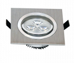 Įmontuojamas &scaron;viestuvas ORRO, LED 3 W, 220-240 V, 180 lm, 3300 K, 30.000 h, kvadratinis, sidabrinės