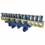 Kontaktinė kaladėlė MOREK MAD0014N00, 14 vietų, nulinis, N14, 14 x 16 mm&sup2;, mėlynos spalvos