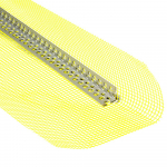 PVC kampas PROFSTAR, su armuojančiu tinkleliu 145g/m&sup2;, geltonos spalvos, matmenys 2500 x 150 x 100 m
