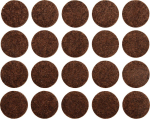 Padukas VOREL, Y x 74851, D - 20 mm, 20 vnt., lipnus, rudas veltinis