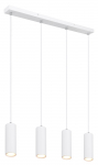 Pakabinamas &scaron;viestuvas GLOBO Robby, GU10, 4 x 35W, 230V, 1,2 m ilgio laidas, metalinis, baltos sp.,