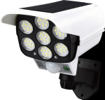 Lauko &scaron;viestuvas SUNLUX Sa1035, su saulės elementais/baterija, 77 LED, &scaron;viečia balta spalva, 10,5 x