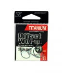 Kabliukai ROBINSON Titanium Offset Worm 295, 4 dydis, 5 vnt.