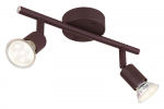 Kryptinis &scaron;viestuvas GLOBO Oliwa, GU10, 2 x 3W, 230V, 3000K, 2 x 250 lm, kompl. su LED lemputėmis, m