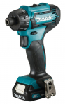 Akumuliatorinis gręžtuvas MAKITA DF033DWAE, 12V MAX, 2x2,0 Ah Li-ion, 30/14 Nm, 0,88 kg, 1/4", LED 2