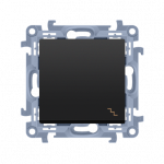 Perjungiklis KONTAKT SIMON 10, juodos sp., 1 klav., laiptų, CW6.01/49