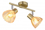 Kryptinis &scaron;viestuvas GLOBO Zachery, E14, 2 x 40W, 230V, geltonos sp., 250x130x190 mm