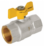 Rutulinis ventilis dujoms FERRO G18, 1/2", trumpa rankena, vidus/vidus, KGMS1