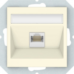 Kompiuterio lizdas VILMA Qr1000 Klrj45-16E2-02, 1 x RJ45, įleidžiamas, 6 kategorijos, dramblio kaulo