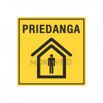 Informacinis ženklas, priedanga, 300 x 300 mm, lipdukas