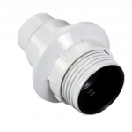 Lempos lizdas ELECTRALINE 71135, E14, su žiedu, plastikinis, baltos spalvos