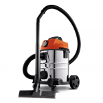 Statybinis siurblys HERVIN TOOLS, galia 1400 W, su rozete, sauso/drėgno valymo, 18Kpa, talpa 25 l, 2