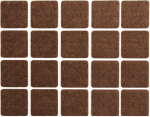Padukas VOREL, Y x 74861, 20 x 20 mm, 20 vnt., lipnus, rudas veltinis
